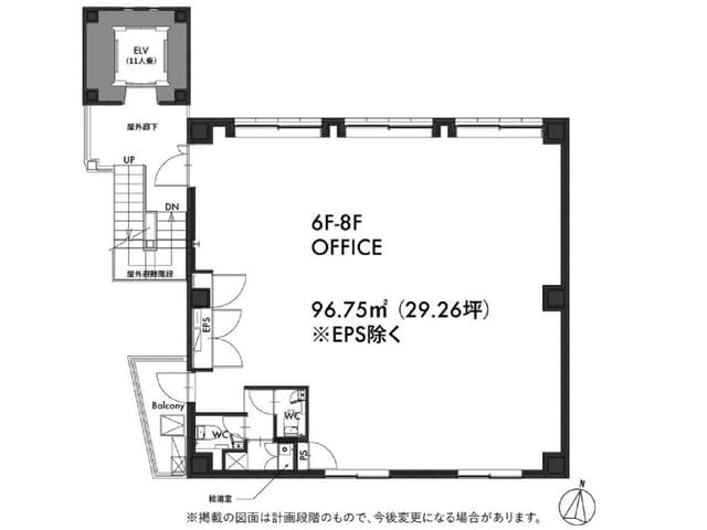 その他_フロアマップ。6F-8Fのフロア案内図です。
