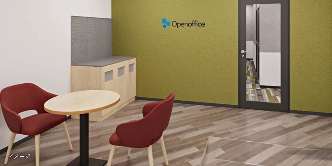 共有部_ラウンジ。Wi-Fi完備ですぐに作業をスタートできます。※画像はイメージです。©Regus