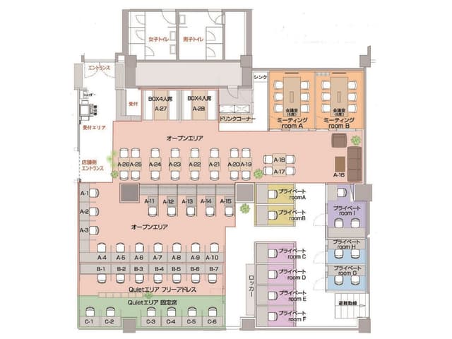 その他_フロアマップ。オフィスフロア案内図です。