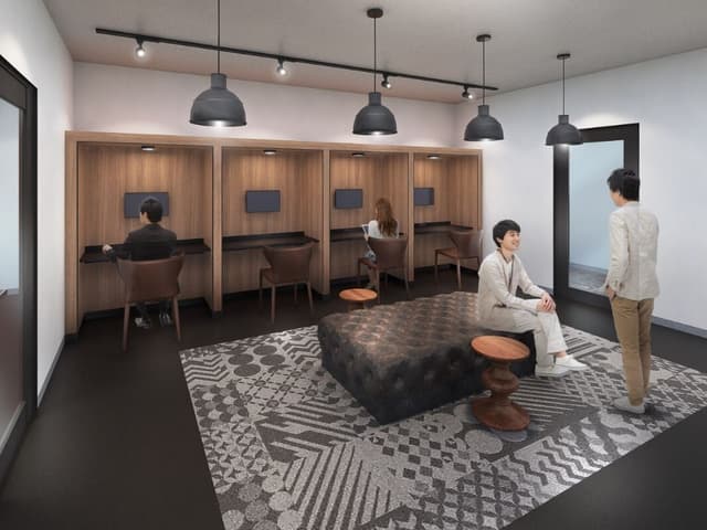 共用部_オープンラウンジ。全日7:00~23:00無料でご利用いただけます。