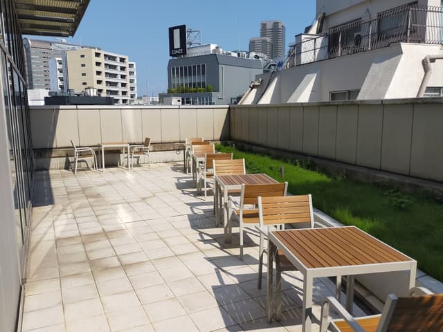 テラスでリフレッシュ