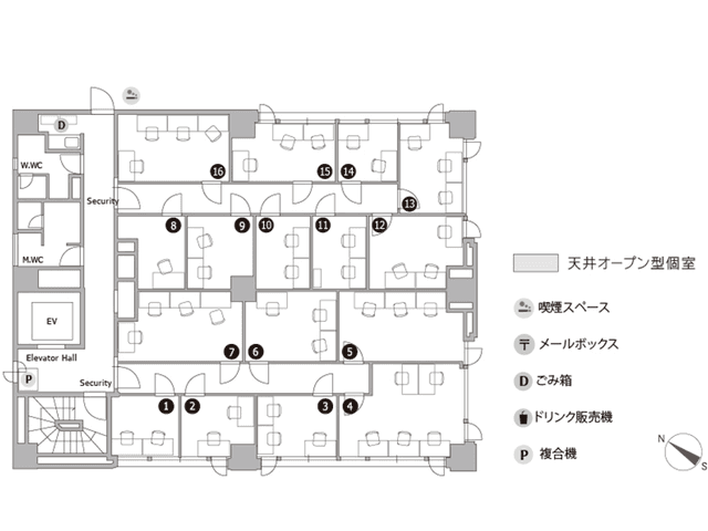 その他_フロアマップ。施設4階のフロア案内図です。