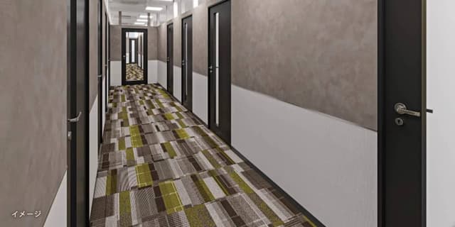 共有部_廊下。個室は施錠可能となっています。※画像はイメージです。©Regus