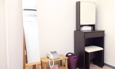 パウダールーム_女性の利用者様に嬉しいパウダールームもご用意ございます