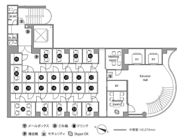 その他_フロアマップ。4Fフロア案内です。