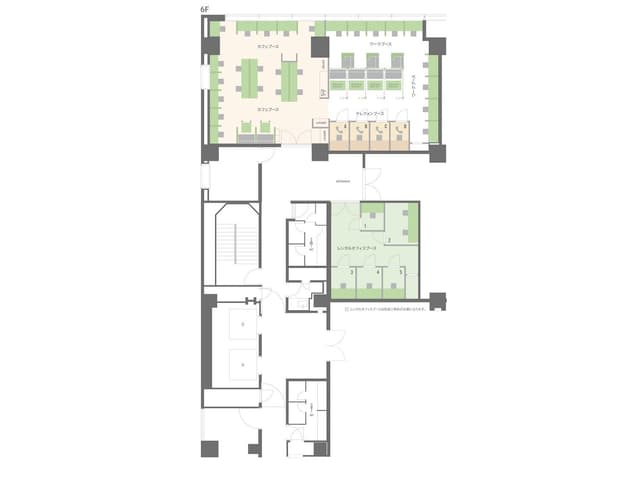 その他_フロアマップ。6Fフロア案内です。©bizcomfort