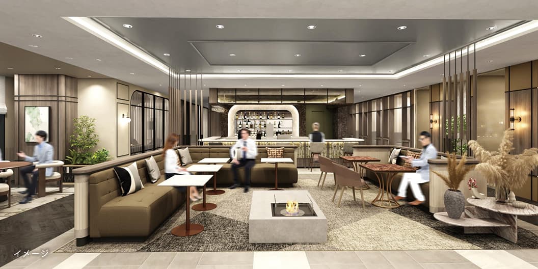 共有部_ラウンジ。開放感のある空間です。※画像はイメージです。©Regus