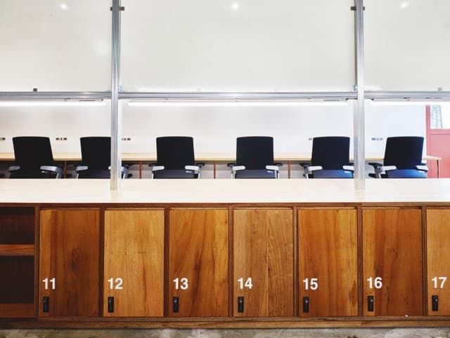 設備_2F個人ロッカーです。鍵付きのため安心して物を預けることが出来ます。