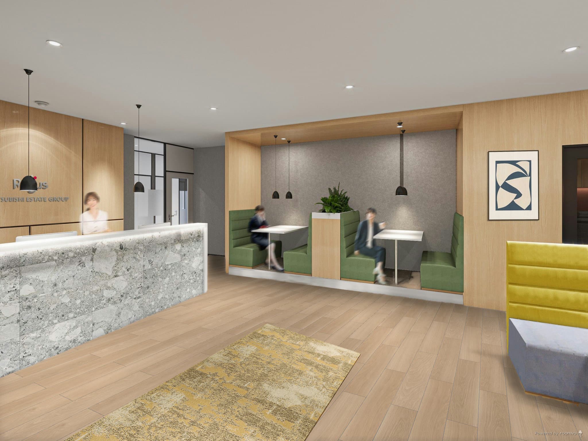 エントランス_営業時間内はスタッフが受付に常駐しています。※画像はイメージです。©Regus