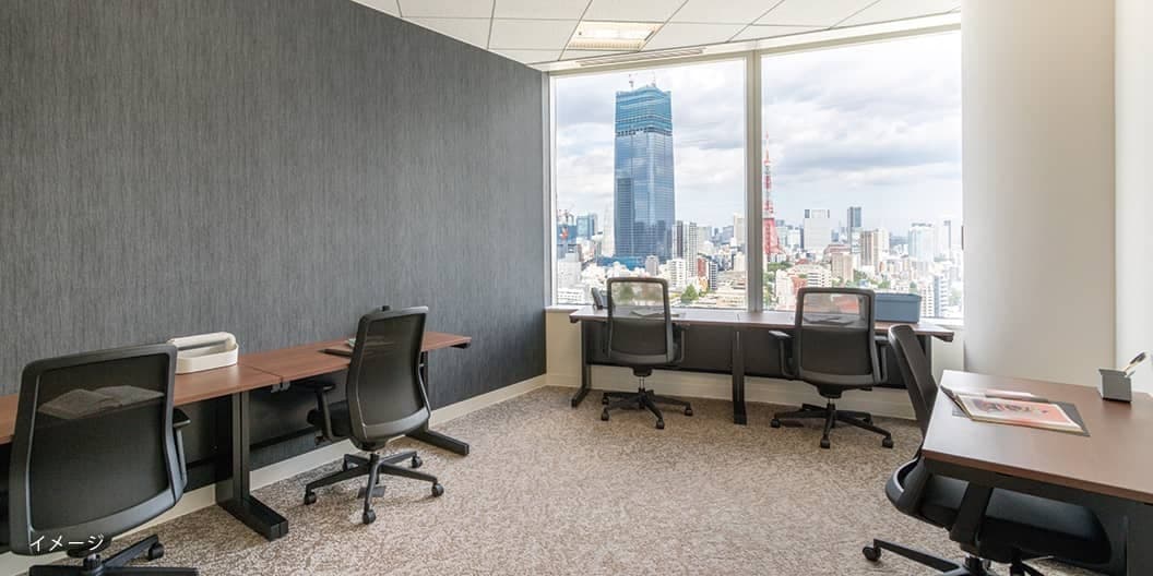 専有部_個室。家具付き、Wi-Fi完備です。※画像はイメージです。©Regus