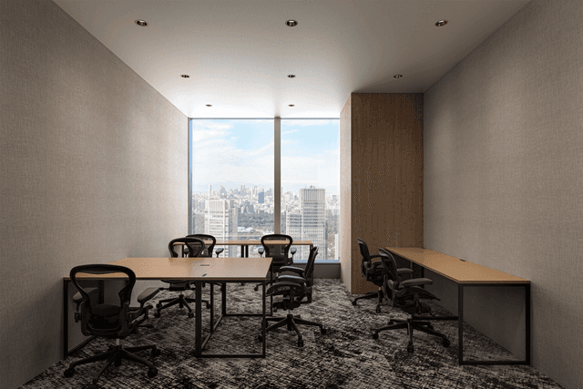 レンタルオフィス_光が入る、人気の窓付きの個室もございます。※画像はイメージです。