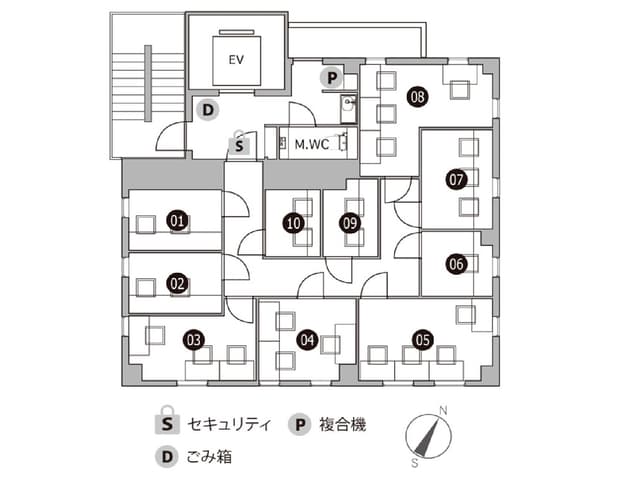 その他_フロアマップ。ビル5Fのフロア案内図です。