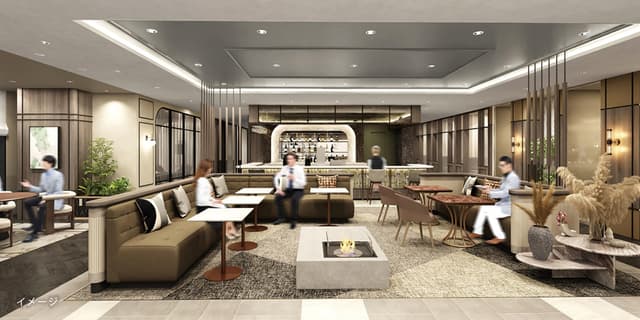 共有部_ラウンジ。開放感のある空間です。※画像はイメージです。©Regus