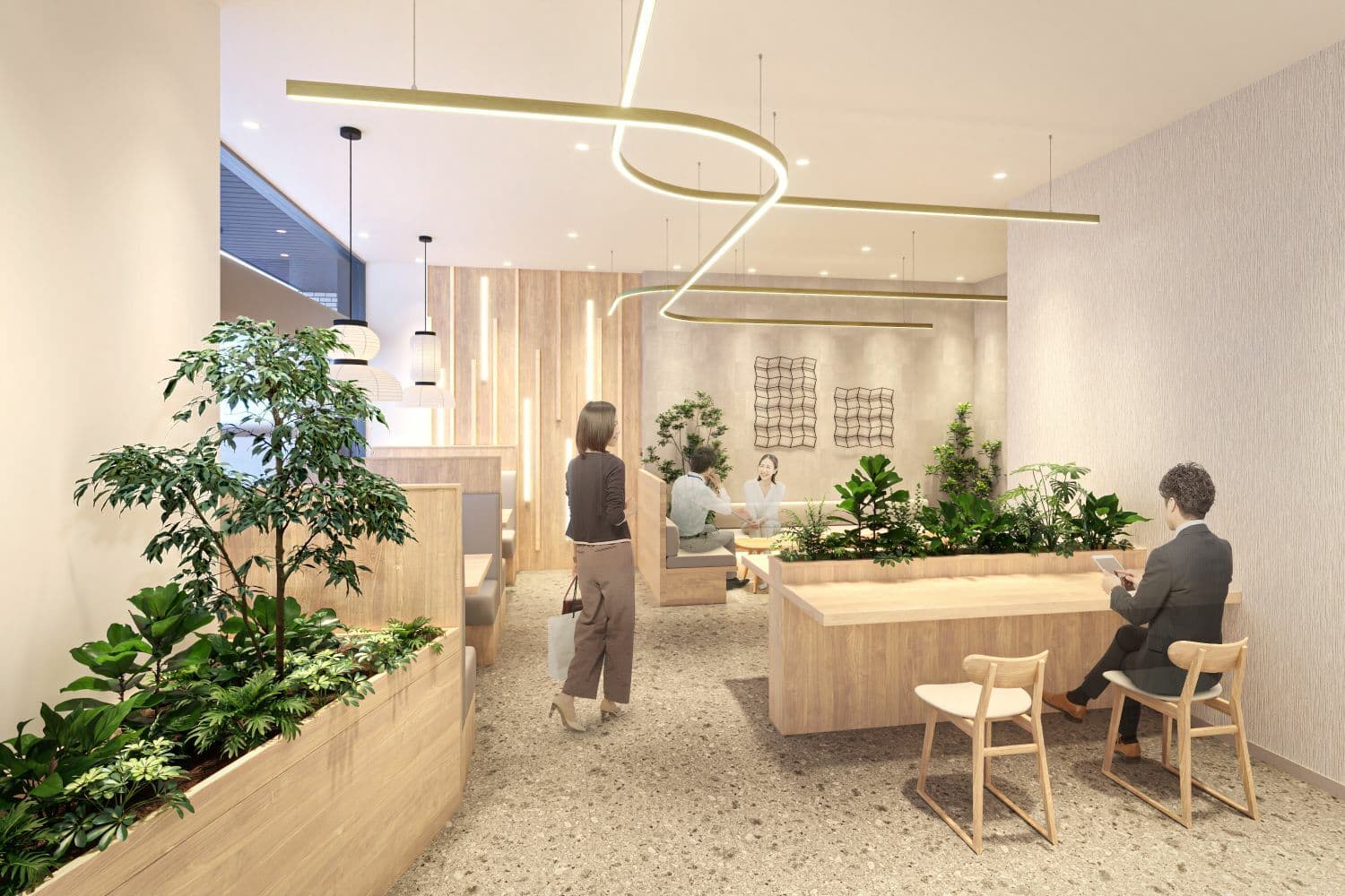 共有部_ラウンジ。ミーティングや作業はもちろん、来客や商談も行うことができます。※画像はイメージです。