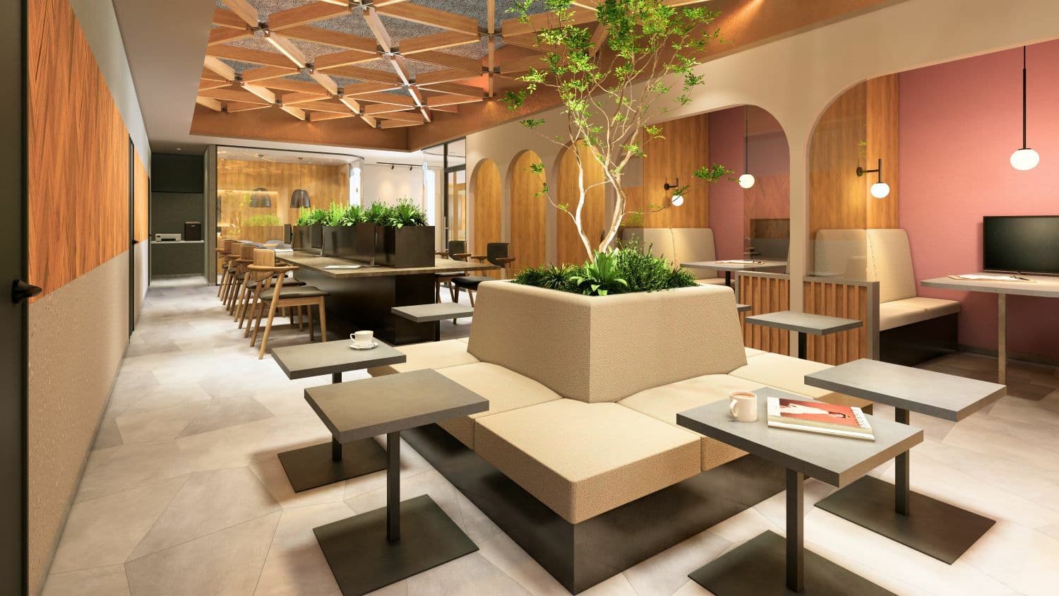 共有部_ラウンジ。心地よいスペースでリフレッシュすることも可能です。※画像はイメージです。