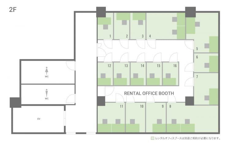 全体図_BIZcircle亀戸(ビズサークル)2階全体図