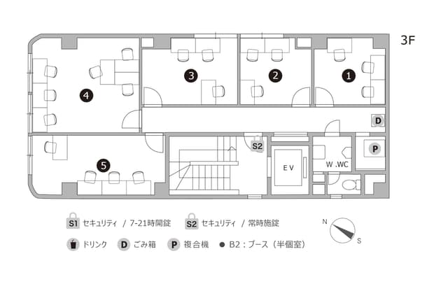 その他_フロアマップ。3Fのフロア案内図です。