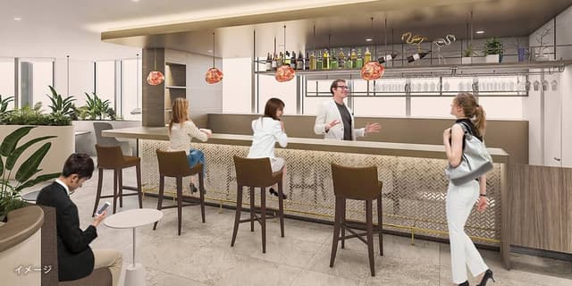 共有部_ラウンジ。ラウンジは24時間ご利用いただけます。※画像はイメージです。©Regus