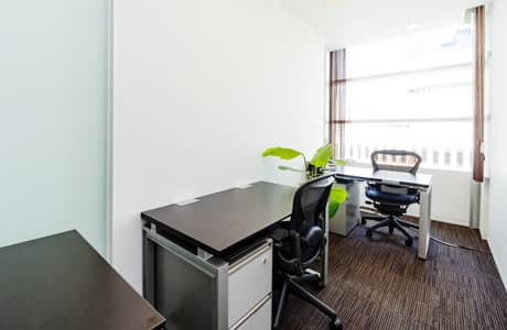 個室_観葉植物がオシャレなオフィス