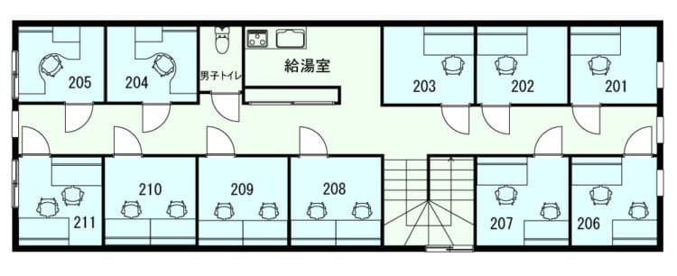全体図_BIZcircle青山表参道(ビズサークル)2階全体図