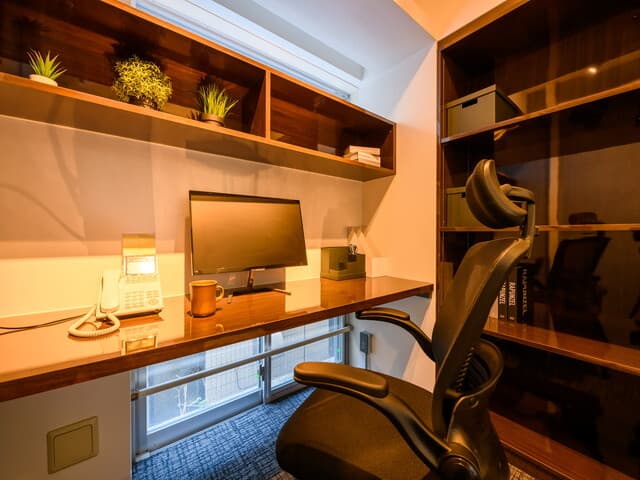 個室_リモートワークの作業スペースとしての利用にも最適です。