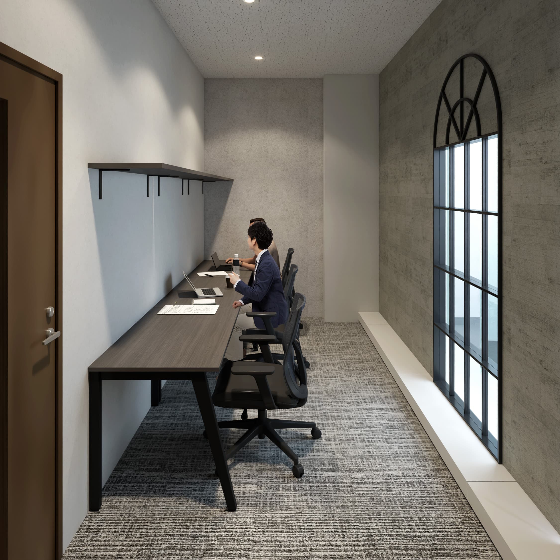 専有部_個室。家具付き、Wi-Fi完備ですぐにビジネスをスタートできます。※画像はイメージです。