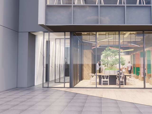 エントランス_1階シェアフロアは、各階ご契約者様が自由にご利用いただけます。(契約プランにより異なります)