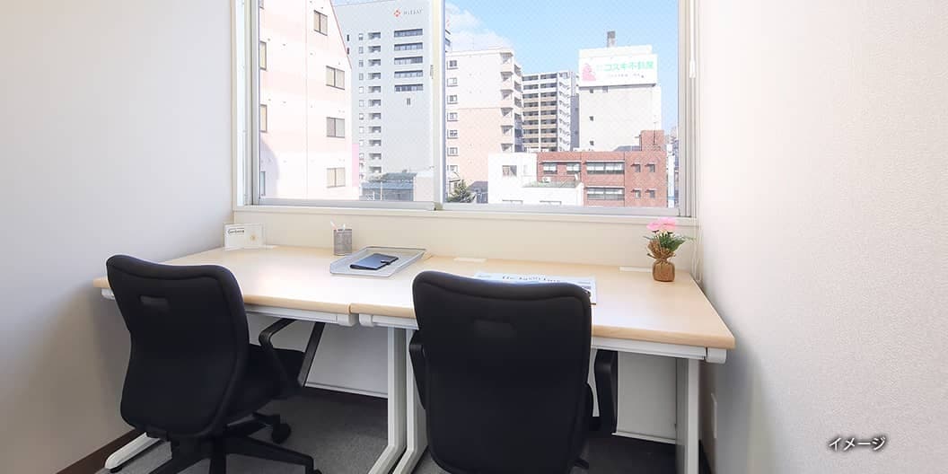 個室。家具付きのお部屋です。※画像はイメージです。©Regus