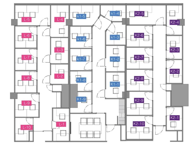 その他_フロアマップ。オフィスのフロア案内です。