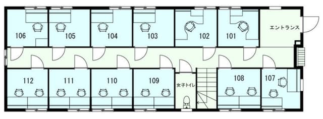 全体図_BIZcircle青山表参道(ビズサークル)1階全体図