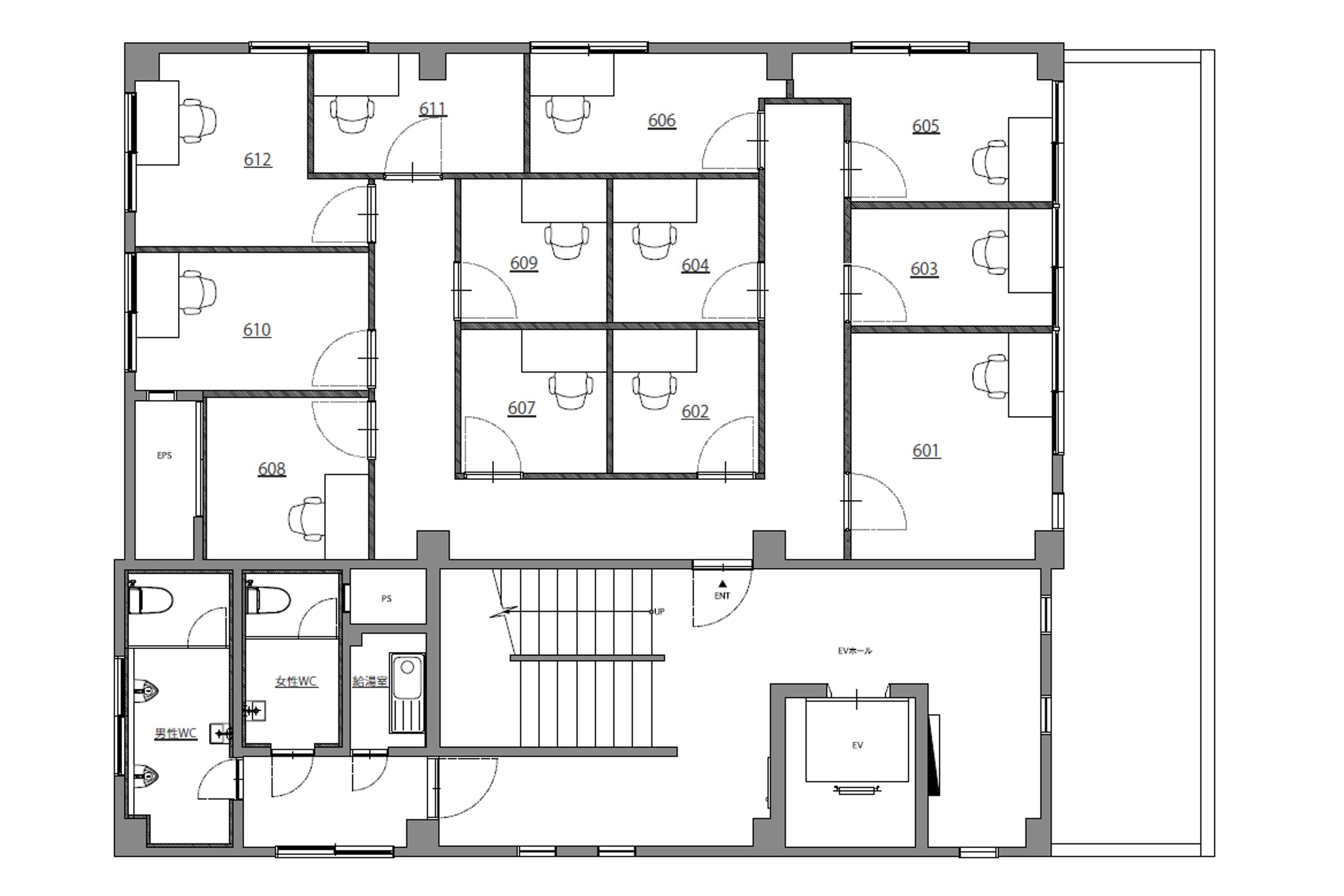 その他_フロアマップ。オフィスのフロアマップです。