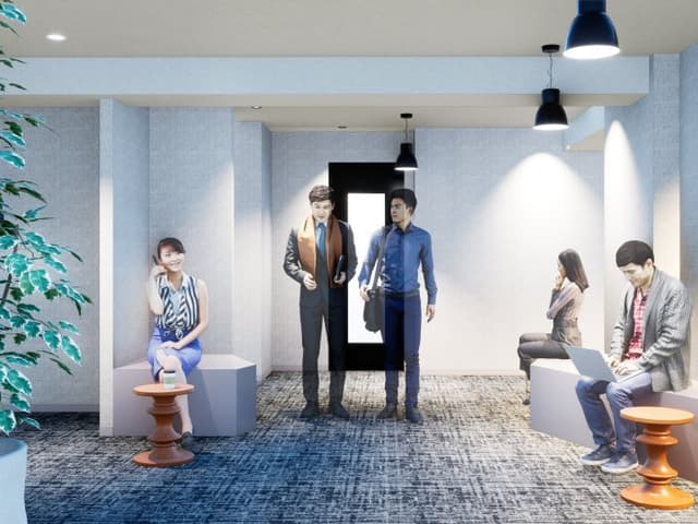 共用部_ウェイティング。明るく開放的な空間となっています。※画像はイメージです。