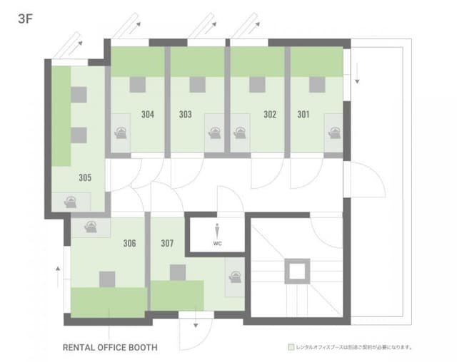 全体図_BIZcircle板橋本町(ビズサークル)3階全体図