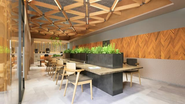 共有部_コワーキングスペース。気分に合わせて席を選べる、自由な作業空間となっています。※画像はイメージです。