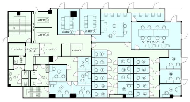 オフィスマップ_5階フロアのマップです。