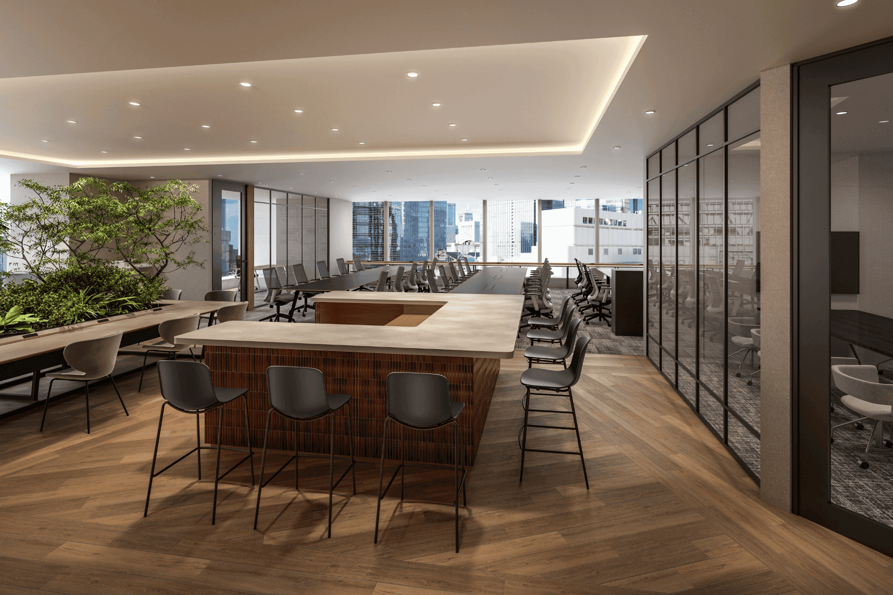 セットアップオフィス__専有部_家具付き。入居日からすぐにお仕事に集中していただけます。