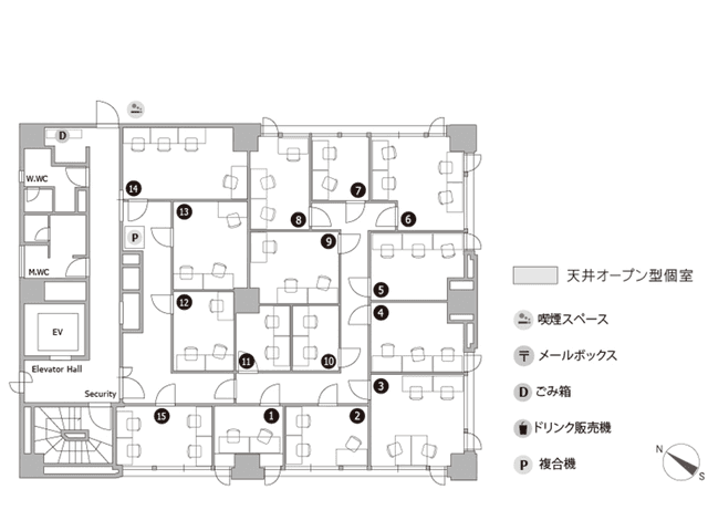 その他_フロアマップ。施設3階のフロア案内図です。