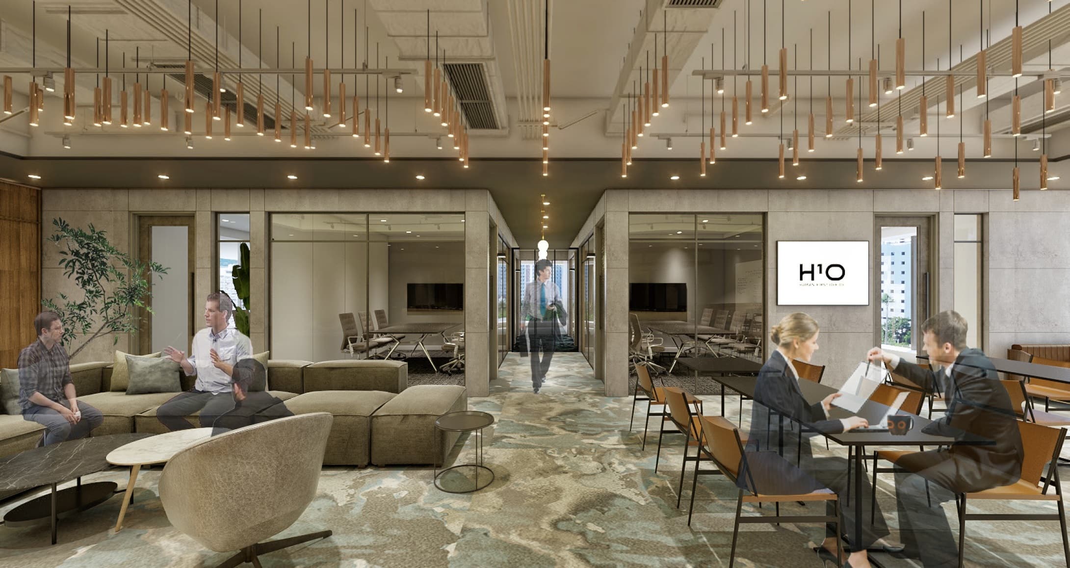 ラウンジ_共用ラウンジです。共用ラウンジのゲスト利用は1グループ(4名まで)1時間まで無料です ※イメージ画像