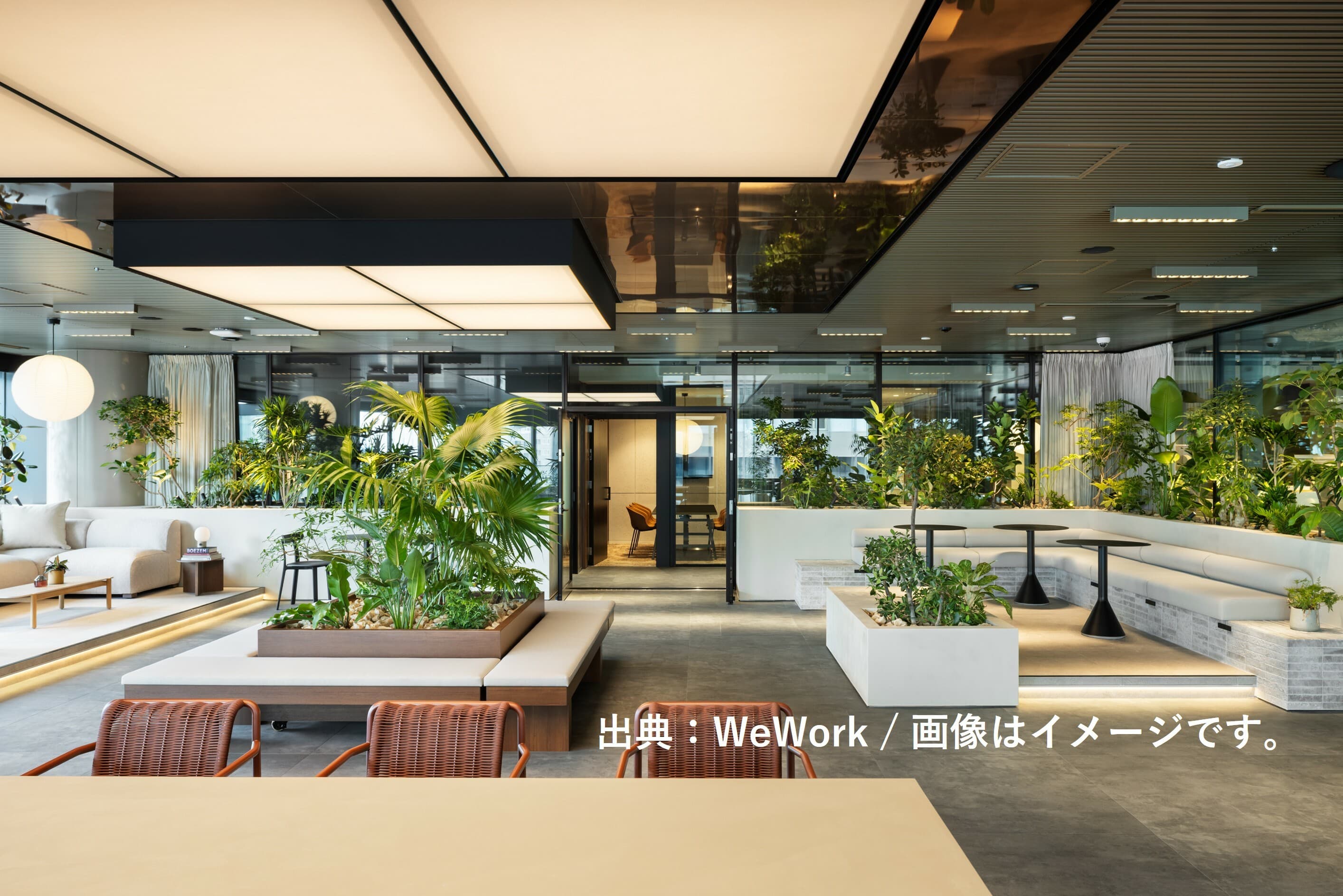 共有部_ラウンジ。好きな席で作業を行うことが可能です。※画像はイメージです。© WeWork