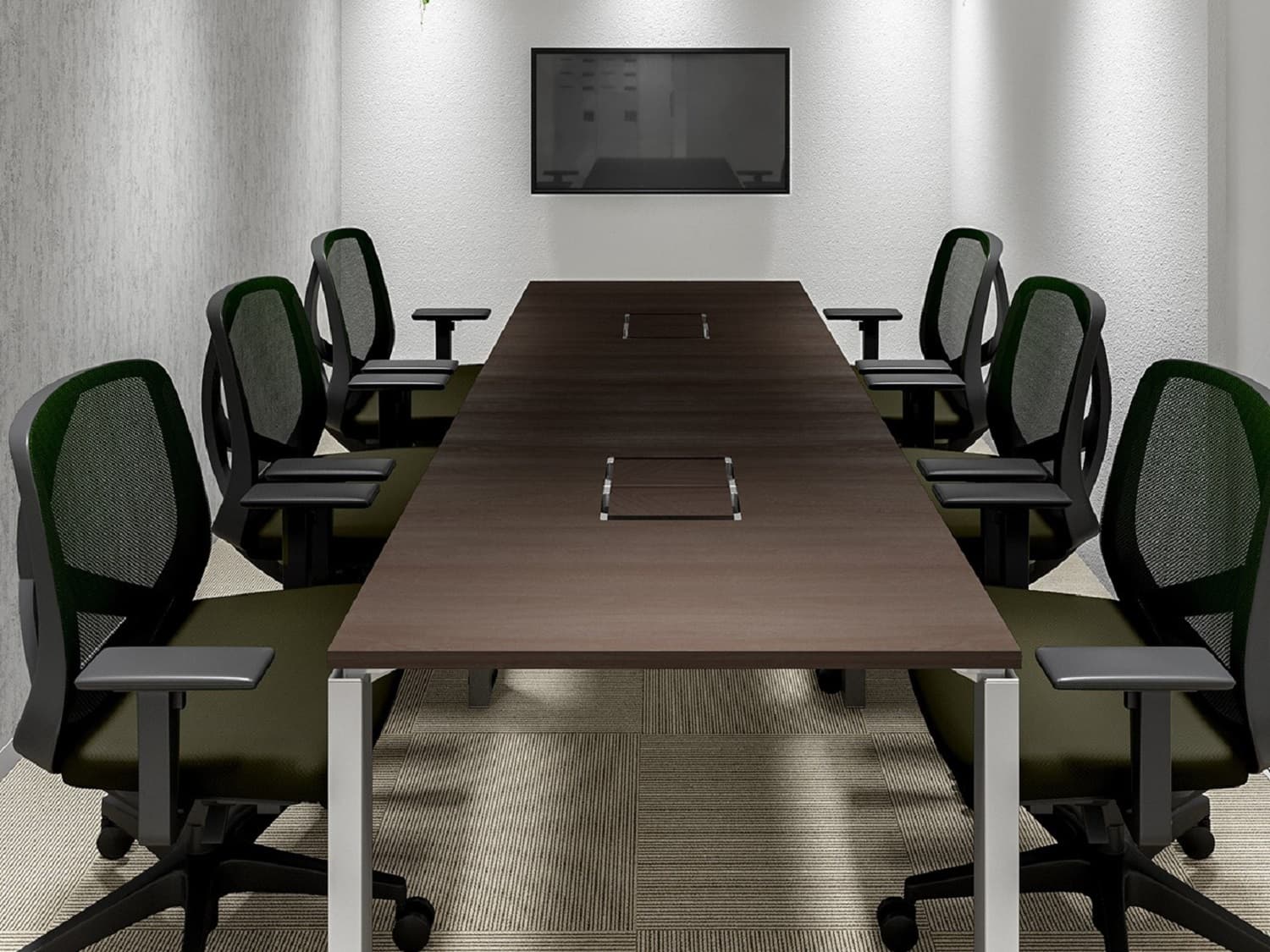 共用部_会議室。打ち合わせや商談等でご利用可能なTVモニター付きの無料会議室をご用意しています。