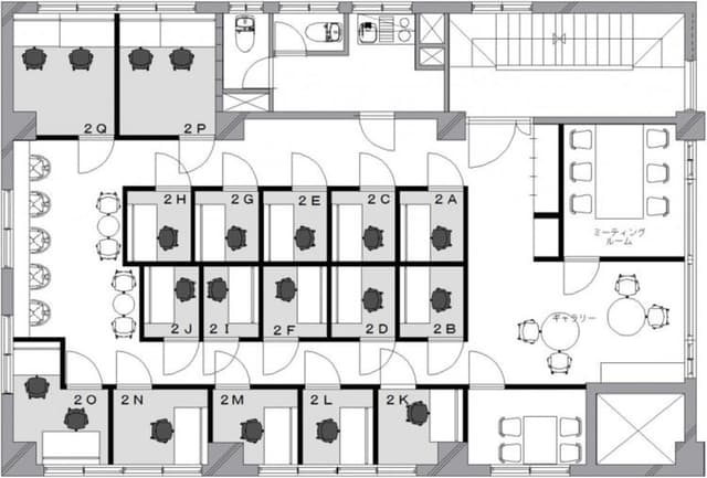 その他_フロアマップ。2Fのフロア案内図です。©BIZcircle