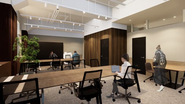 専有部_個室内イメージ。家具つきの区画と家具なしの区画をご用意しています。