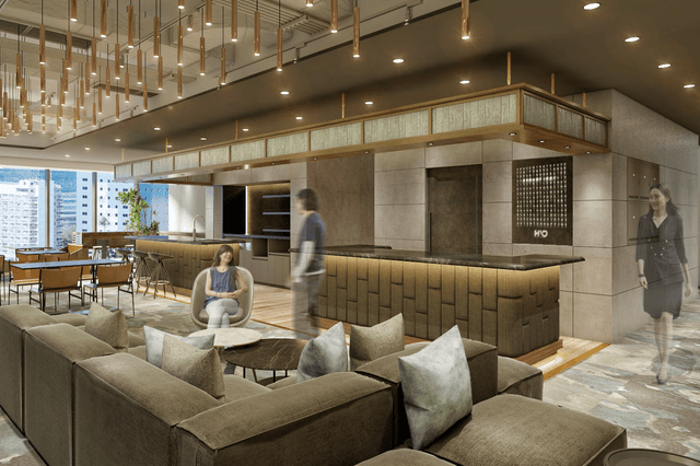 ラウンジ_共用ラウンジです。H¹Oオリジナルアロマを設置。快適な空間を提供いたします ※イメージ画像