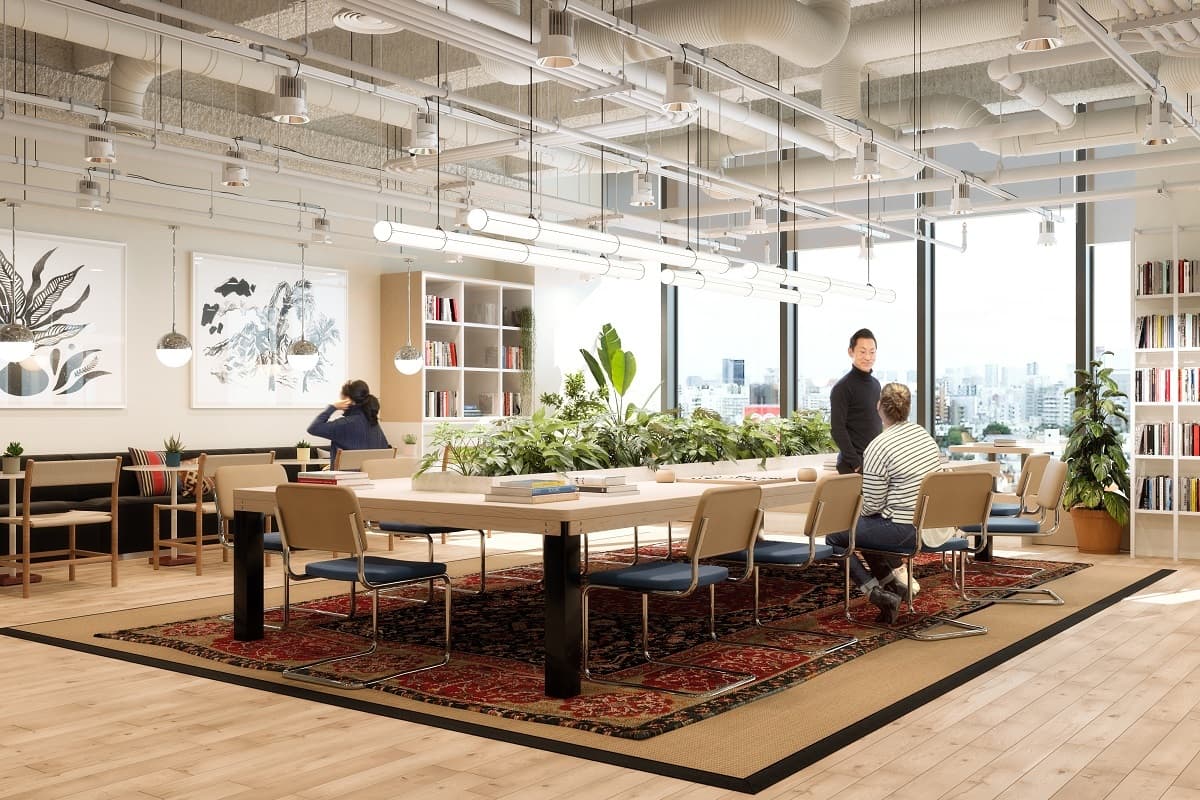 共用部_ハイデザインな空間は仕事のモチベーションが上がりそうです!©WeWork