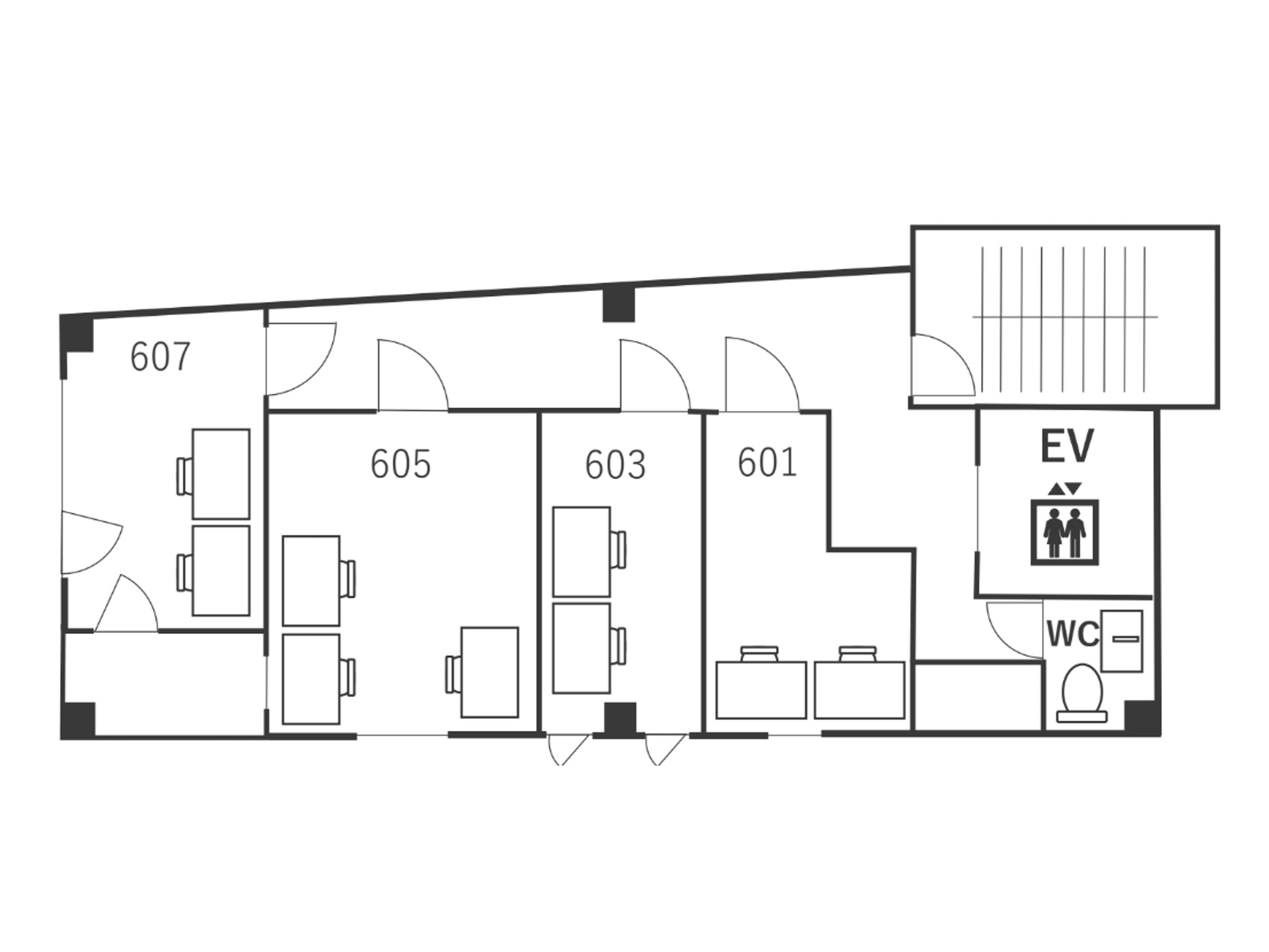 フロアマップ(6階)。