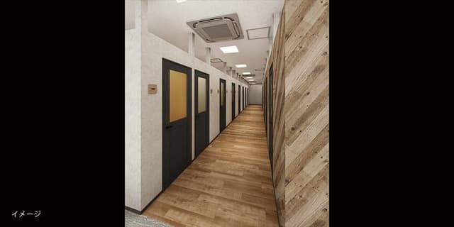 共有部_廊下。個室は施錠可能です。※画像はイメージです。©Regus