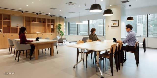 共有部_コワーキングスペース。自由な席で作業ができます。※画像はイメージです。©Regus