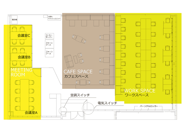 その他_フロアマップ。オフィスフロア案内図です。