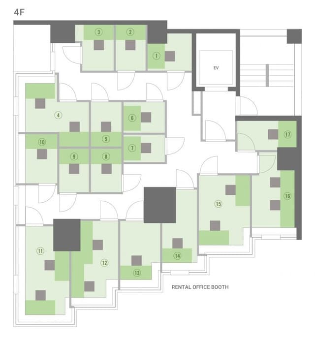 オフィスマップ_4階フロアのマップです。
