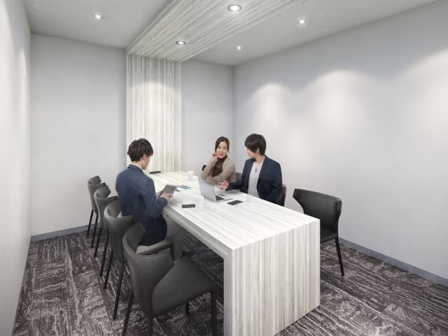 会議室_明るく落ち着いた色で、会議中の集中力を高めてくれます。